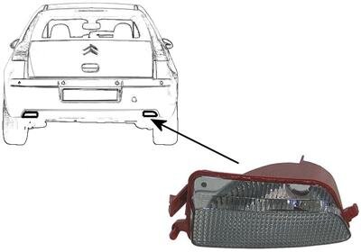 Rückfahrleuchte rechts,Stoßfänger für CITROËN C4 I (LC_)