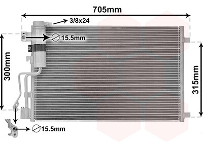 Kondensator, Klimaanlage  für NISSAN QASHQAI I (J10, NJ10)
