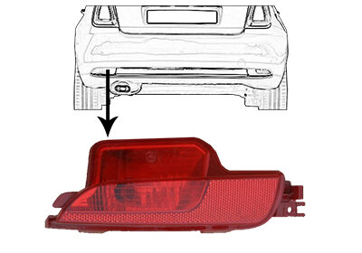 Nebelschlussleuchte links,Stoßfänger für ABARTH 500 / 595 / 695