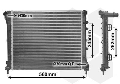 Kühler, Motorkühlung  für FIAT 500 C (312_)