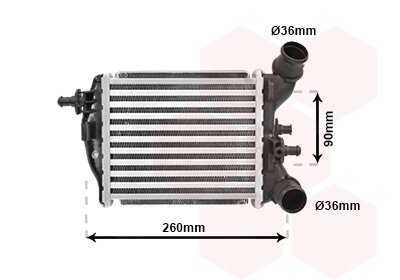 Ladeluftkühler rechts für ABARTH 500 / 595 / 695
