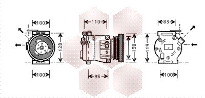 Kompressor, Klimaanlage  für FIAT PUNTO (176_)