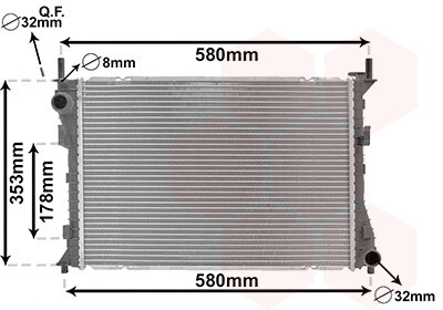 Kühler, Motorkühlung  für FORD FIESTA V (JH_, JD_)