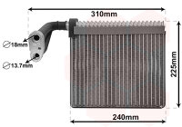 Verdampfer, Klimaanlage  für FORD C-MAX (DM2)