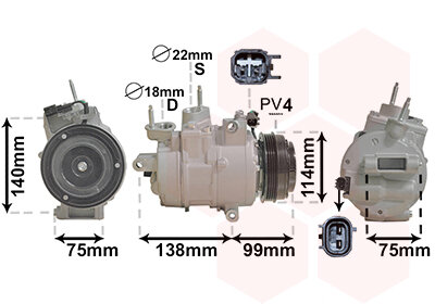 Kompressor, Klimaanlage  für FORD MONDEO V Stufenheck (CD)