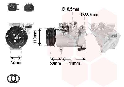 Kompressor, Klimaanlage  für FORD TRANSIT CUSTOM V362 Kasten (FY, FZ)