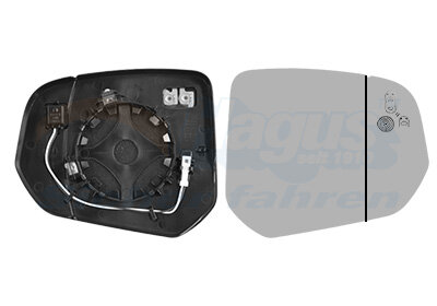 Spiegelglas, Außenspiegel rechts für FORD TOURNEO CONNECT / GRAND TOURNEO CONNECT V408 Großraumlimousi