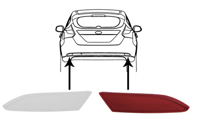 Rückstrahler rechts für FORD FOCUS III Stufenheck