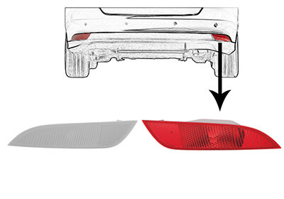 Rückstrahler rechts,Stoßfänger für FORD FOCUS III