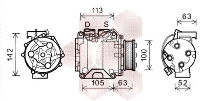 Kompressor, Klimaanlage  für HONDA CR-V II (RD_)
