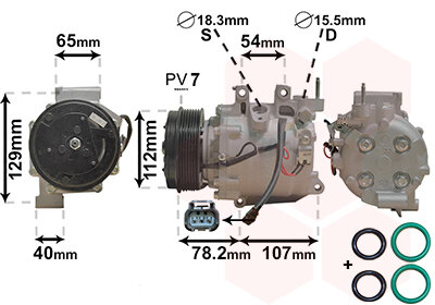 Kompressor, Klimaanlage  für HONDA ACCORD VIII (CU)