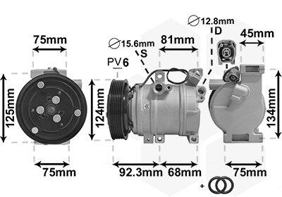Kompressor, Klimaanlage  für MAZDA 6 Hatchback (GG)