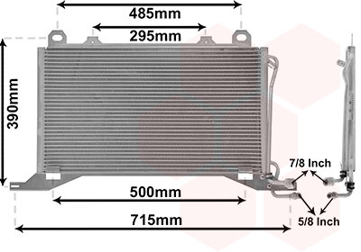Kondensator, Klimaanlage  für MERCEDES-BENZ E-CLASS (W210)