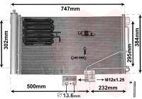 Kondensator, Klimaanlage  für MERCEDES-BENZ C-CLASS...