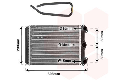Wärmetauscher, Innenraumheizung  für MERCEDES-BENZ 123 Stufenheck (W123)