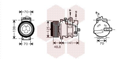 Kompressor, Klimaanlage  für MERCEDES-BENZ SLK (R171)
