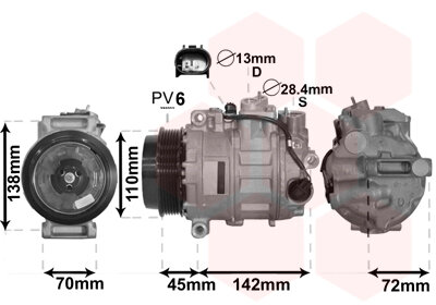 Kompressor, Klimaanlage hinten für MERCEDES-BENZ R-CLASS (W251, V251)