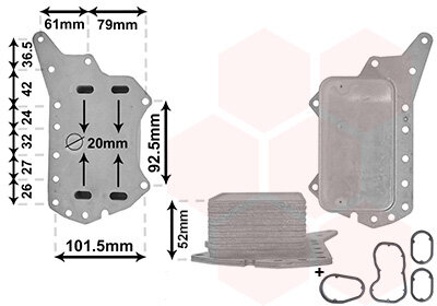 Ölkühler, Motoröl  für RENAULT SCÉNIC III (JZ0/1_)