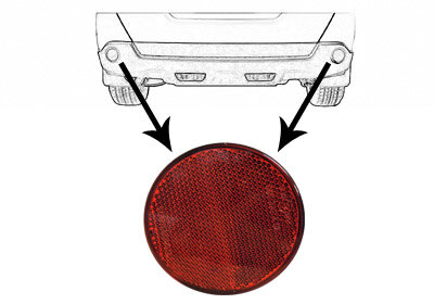 Rückstrahler beidseitig,hinten links,hinten rechts für NISSAN X-TRAIL II (T31)