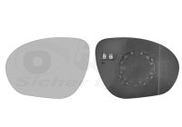 Spiegelglas, Außenspiegel links für NISSAN...