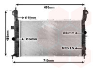 Kühler, Motorkühlung  für OPEL MERIVA A...