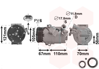 Kompressor, Klimaanlage  für OPEL ASTRA H Kasten/Kombi (L70)