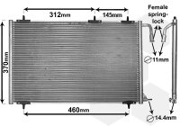 Kondensator, Klimaanlage  für PEUGEOT 206+ (2L_, 2M_)