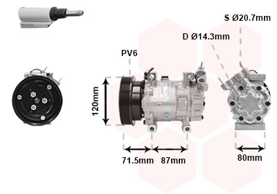 Kompressor, Klimaanlage  für NISSAN KUBISTAR Kasten (X76)
