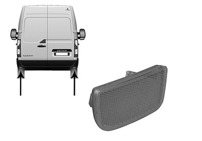 Rückstrahler rechts,Stoßfänger für OPEL MOVANO B Bus (X62)