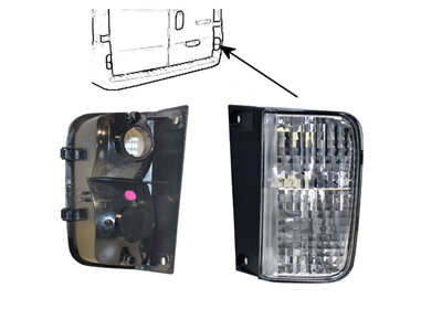 Rückfahrleuchte rechts,Stoßfänger für RENAULT TRAFIC II Bus (JL)