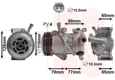 Kompressor, Klimaanlage  für TOYOTA YARIS (_P13_)