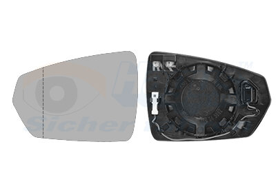 Spiegelglas, Außenspiegel links für VW POLO VI (AW1, BZ1, AE1)