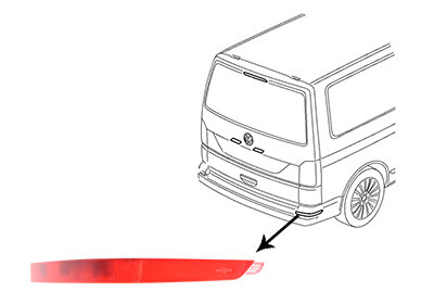 Rückstrahler rechts für VW TRANSPORTER T6 / CARAVELLE T6 Bus (SGB, SGJ, SHB, SHJ)