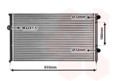 Kühler, Motorkühlung  für VW PASSAT B3/B4 (3A2, 35I)