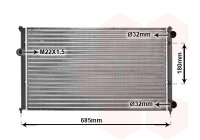 Kühler, Motorkühlung  für VW GOLF III (1H1)