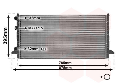 Kühler, Motorkühlung  für VW PASSAT B3/B4 (3A2, 35I)