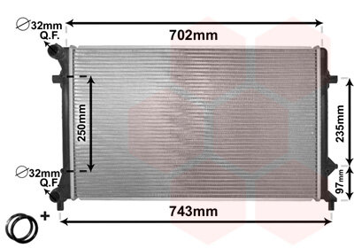 Kühler, Motorkühlung  für VW GOLF PLUS V (5M1, 521)