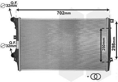 Kühler, Motorkühlung  für VW PASSAT B7 (362)