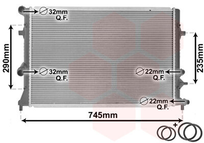 Kühler, Motorkühlung  für VW TOURAN (1T3)