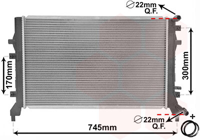 Kühler, Motorkühlung  für VW PASSAT B7 (362)