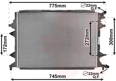Kühler, Motorkühlung  für VW JETTA IV (162, 163, AV3, AV2)