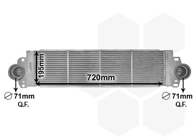 Ladeluftkühler  für VW TRANSPORTER T5 Bus (7HB, 7HJ, 7EB, 7EJ)
