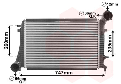 Ladeluftkühler  für VW CADDY III Kasten/Großraumlimousine (2KA, 2KH, 2CA, 2CH)