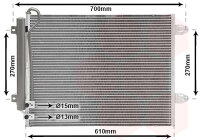 Kondensator, Klimaanlage  für VW PASSAT B7 (362)