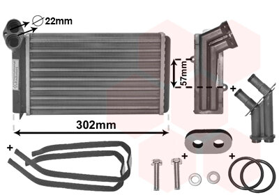 Wärmetauscher, Innenraumheizung  für VW SHARAN (7M8, 7M9, 7M6)