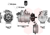 Kompressor, Klimaanlage  für VW TOUAREG (7LA, 7L6, 7L7)