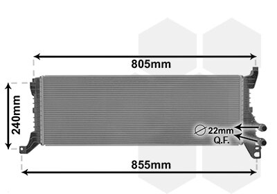 Kühler, Motorkühlung  für VW MULTIVAN T6 (SGF, SGM, SGN, SHM, SHN)