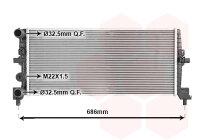Kühler, Motorkühlung  für VW UP! (121, 122, BL1, BL2, BL3, 123)