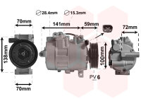 Kompressor, Klimaanlage  für VW TRANSPORTER T5 Bus (7HB, 7HJ, 7EB, 7EJ)