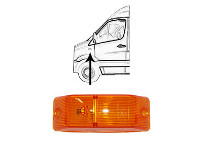 Blinkleuchte beidseitig,seitlicher Einbau für MERCEDES-BENZ SPRINTER 2-t Bus (B901, B902)